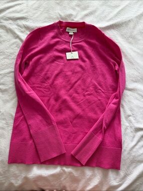 Free Assembly Bright Pink Crewneck Sweater